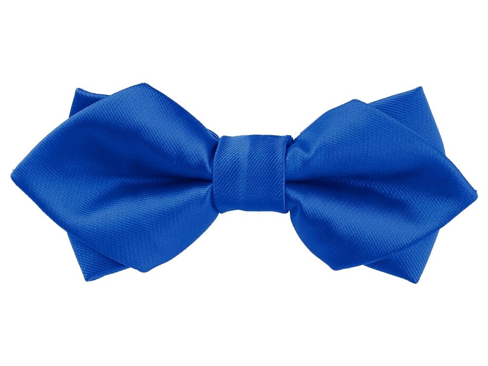 7259 Diamond Pointed Bowties Pre-tied Solid Bow Ties for Formal Wedding One